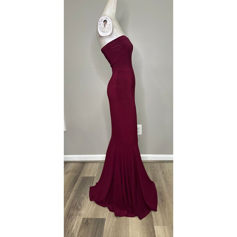 Norma Kamali x REVOLVE Strapless Fishtail Gown In Plum Size XS $375 - Picture 8 of 9